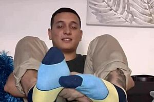 Male sub by gay with big feet