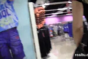 Glamorous Czech girl tempted in shop, gets POV ass fucking