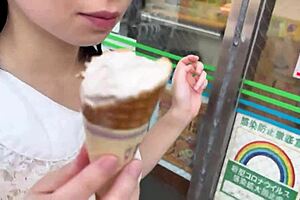 Koto Gives Blowjob To Big Cock, Gets Cumshot