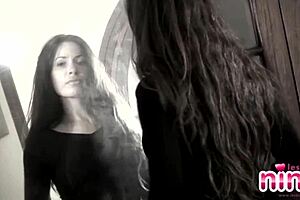 Stockinged Lesbian Strips Off Slowly With Teasing And Clothes Ripped!