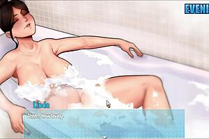 oh no, caught spying on maid bathing while masturbating!