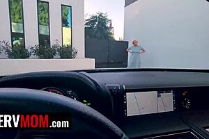 Big titted stepmom Charli Phoenix squirts on stepson's fat dick in POV, gets creampied