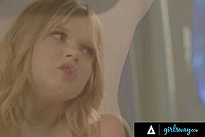 petite blonde coco lovelock feels intense emotions during fingering and licking with stepsister's bff