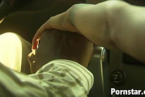 Marie Luv's horny outdoor fuck ends with a hot facial