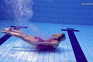 Russian Hot Babe Elena Proklova Swims Naked Underwater