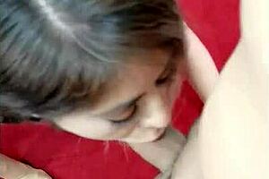 Latina babe of cute tits slips wetness from hot sex session