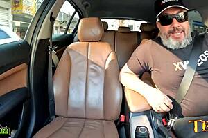 Latina teen 18+ erica oliveira enters car ride without removing lingerie in public outdoor