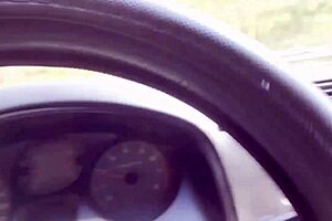 Hot girl in the car masturbating