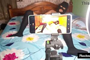 i saw my horny neighbor fingering herself so i fucked her wet pussy