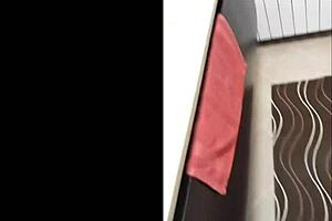 italian mature woman models black nylons in leggings