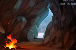 Can I touch your big tits in the cave?