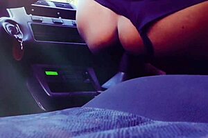 Hot girl in the car masturbating