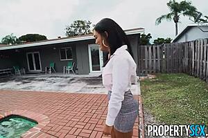 Latina Brunette Agent Doggystyle Fucks Handyman POV