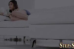 teen slut deepthroats stepbrother's dick