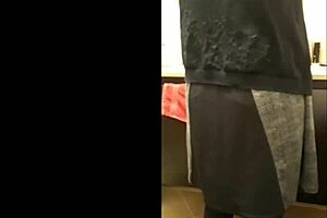 italian mature woman models black nylons in leggings