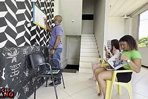 professor punishes black students with oral creampie for failing math lesson