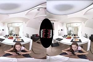 Brunette in POV Riding and Blowjob with Taboo First Taste Experience