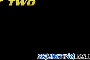 Facesitting lesbian squirts into babe's mouth 😍