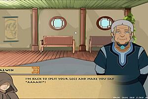 Avatar Korra has her boobs and pussy drawn in this video