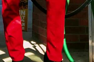 Staci’s Socially awkward hiking in red pants and high heels