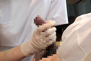 Serious caregiver reacts to erect cock full of semen