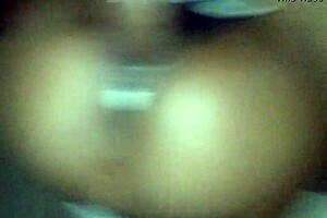 Amateur ebony couple fucks doggystyle bent over wet creampie