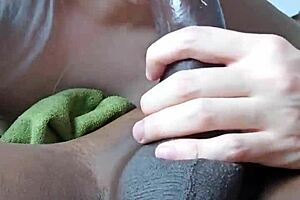 asian trap deepthroats big black cock in interracial encounter