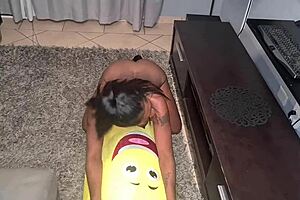 Tattooed Desi Slut Riding Big Banana Close Ups