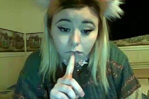 Chubby babe teases with dildo play on cam.