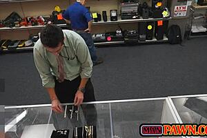 Hot gay twinks pound tight asses in pawnshop voyeur action for raw pleasure.