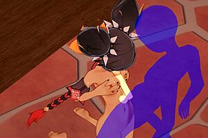 Japanese anime porn game: Xinyan's hardsex adventure
