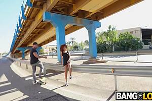 Teens TeeN fuck longboarding video: Nubile big ass girl anal riding on the longboard