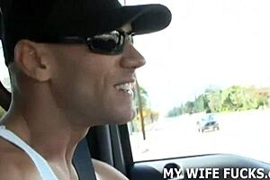 A wife cheating on her husband and allowing another man to have sex with him in a bdsm cuckold video