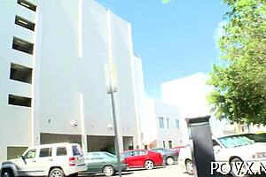 Tight shaved pussy gets nailed in pov blowjob and hardcore fucking