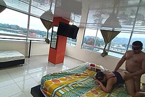 On a trip with my boss's wife we had to share the bed in the hotel