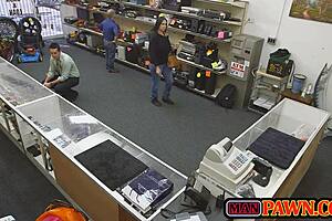 Hot gay twinks pound tight asses in pawnshop voyeur action for raw pleasure.