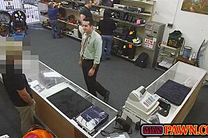 Hot gay twinks pound tight asses in pawnshop voyeur action for raw pleasure.