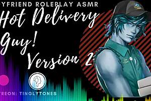 hot delivery guy roleplays as your boyfriend with orgasm sounds