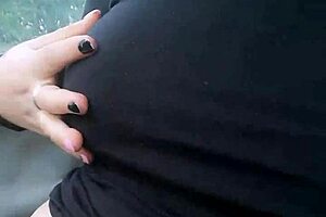 fat arab woman masturbates in public car