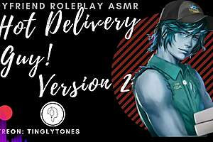 hot delivery guy roleplays as your boyfriend with orgasm sounds