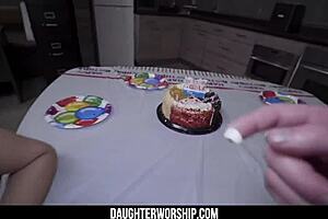 Dirty talking Kylie Rocket deepthroats stepdaddy Charles Dera's thick cock