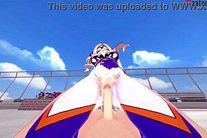 Yu Takeyama contrasts small teen with big ass fucking in anime cosplay.