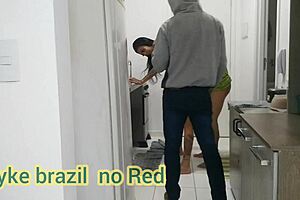 housekeeper comes to clean, but gives me great sex in kitchen 😏