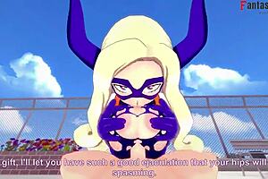 Yu Takeyama contrasts small teen with big ass fucking in anime cosplay.