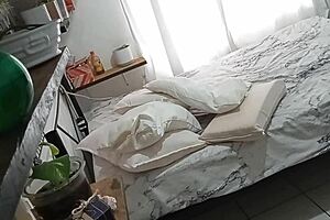 Teacher with big fat tits has sex with a toy