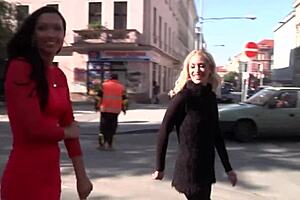 These skank whores Uma Zex and Casey Jordan suck and boned a stranger in his van