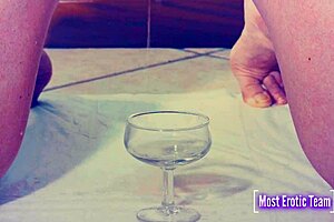 She Enjoys Pissing Into Glasses While Playing Wet Tits Game