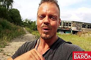 Busty Mia blows in public outdoor interview 😏