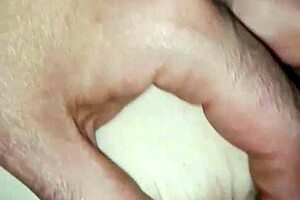 I record my neighbor tying and playing with my nipples in bondage