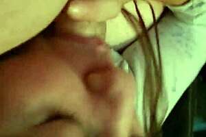 Watch this plump beauty eagerly suck and swallow every drop